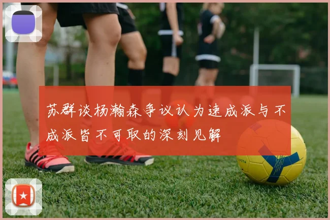 苏群谈杨瀚森争议认为速成派与不成派皆不可取的深刻见解